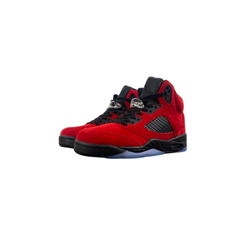 Air Jordan 5 Retro "Raging Bull" - Premium Red Suede Heritage High-Top Model