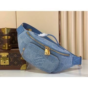 Rush Bumbag N00205 – Light Blue Damier Denim Crossbody Waist Bag