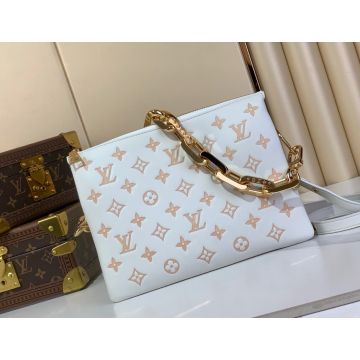 Coussin PM M14503 – Dream Cream Monogram Embossed Leather Shoulder Bag