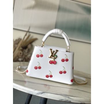Capucines Mini M13251 – Cherry Motif Cowhide Leather Mini Handbag