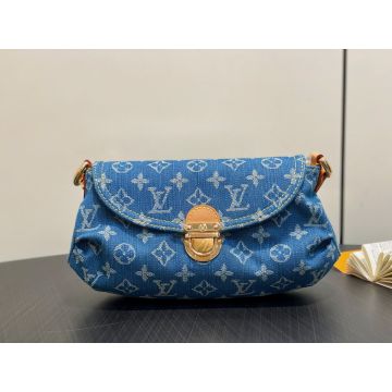 Monogram Denim Mini Pleaty M95216 – Khaki/Pink/Blue Shoulder Bag