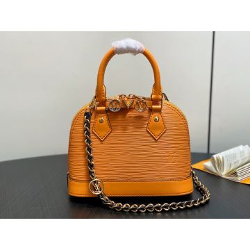 Alma BB K00015 – Vivid Orange Leather Top-Handle Bag