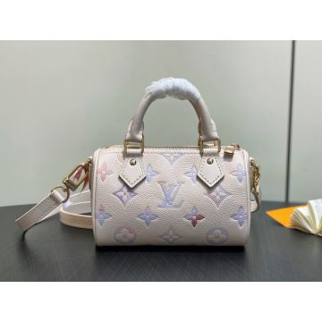 Nano Speedy M25591 – Dream Beige Embossed Grained Cowhide Leather Bag