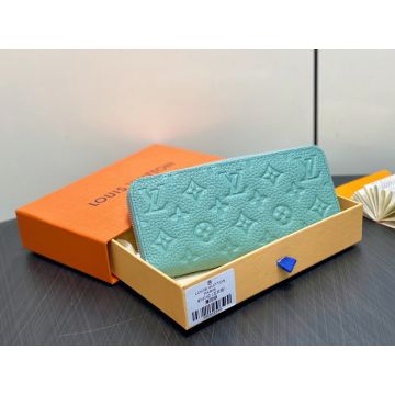 Zippy Wallet Leather M14142 – Mint Green Zip-Around Long Wallet
