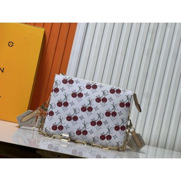 Pochette Accessoires Monogram Cerises M57790 – White with Cherry Red Accent Pouch