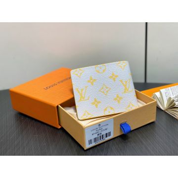 Multiple Wallet M14694 – Grey/Yellow Monogram Glow Compact Wallet