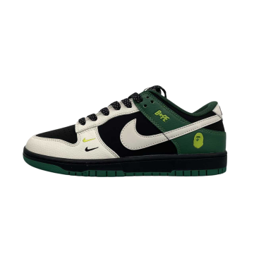 SB Dunk Low Collaboration Black Green Low-Top Sneakers – Street Style Comfort
