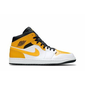 Jordan 1 Mid University Gold 554724-170 | White University Gold Black Retro Sneaker