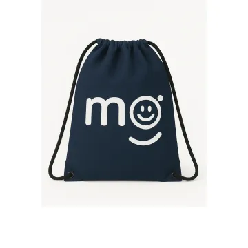 Smiley Drawstring Bag – Minimalist Gym & Everyday Sackpack