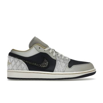 Air Jordan 1 Low “Beaded Swoosh – Grey/Black” | DV1762-001