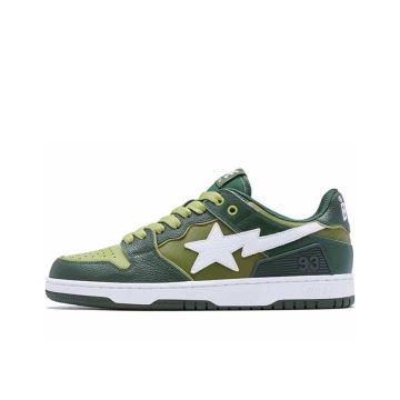 A Bathing Ape Bape SK8 Sta Green White | Stylish Skate Sneakers