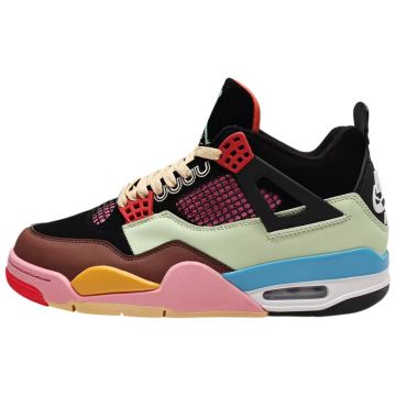 J Balvin x Air Jordan 4 Low Top Vibrant Streetwear Sneakers