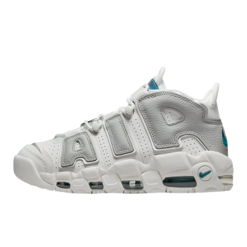 Air More Uptempo Metallic Teal Mid Top Bold Streetwear Sneakers