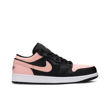Jordan 1 Low “Crimson Tint” 553558-034 | Black Crimson Tint Leather Sneaker