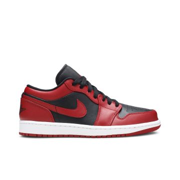 Jordan 1 Mid Gym Red/Black/White 554724-122 | White Gym Red Black Leather Sneaker
