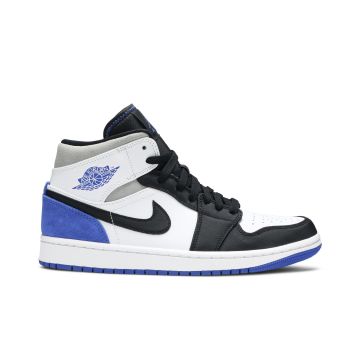 Jordan 1 Mid SE Royal Black Toe 852542-102 | White Black Hyper Royal Premium Sneaker