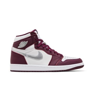 Jordan 1 Retro High OG Bordeaux 555088-611 | Bordeaux White Metallic Silver Premium Sneaker