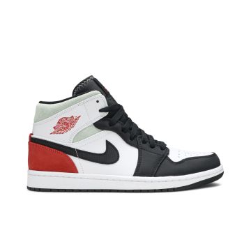 Jordan 1 Mid SE Red Black Toe 852542-100 | White Black Red Premium Sneaker