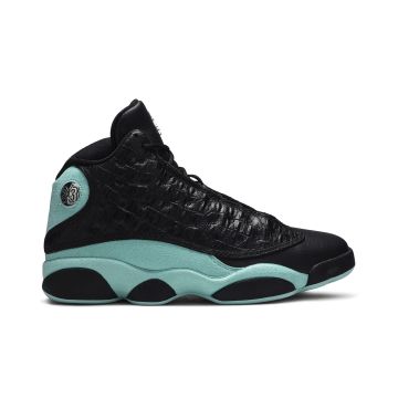 Jordan 13 Retro Black Island Green 414571-030 | Black Metallic Silver Island Green Premium Sneaker