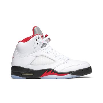 Air Jordan 5 Retro “Fire Red Silver Tongue” White/Black-Metallic Silver/Fire Red | DA1911-102