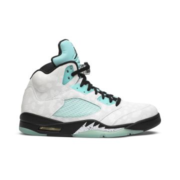 Jordan 5 Retro, Island Green sneakers, CN2932-100, white teal black shoes, retro basketball sneakers, lifestyle kicks, premium leather sneakers