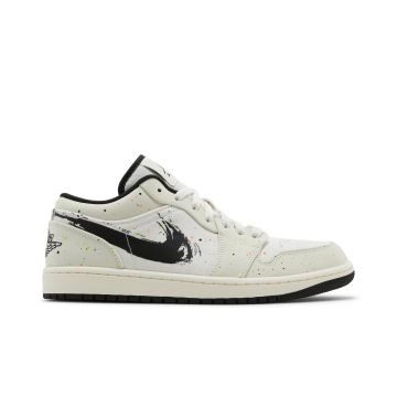 Air Jordan 1 Low “Brushstroke” White/Black Multi-Color | DM3528-100