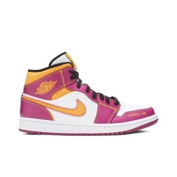 Air Jordan 1 Mid “Día de los Muertos” White/Fuchsia-Orange/Black | DC0350-100