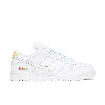 SB Dunk Low Pro Be True DR4876-100 | White Multi Leather Skate Sneaker