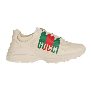 GG Rython Ivory Leather Men's Sneakers – Premium Low Top Casual Shoes for Street Wear