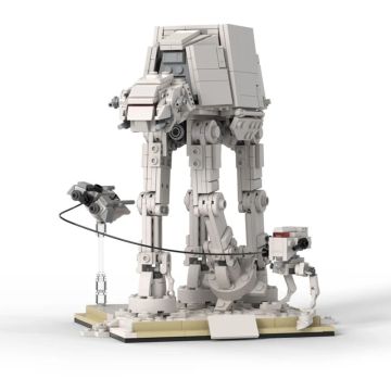 Hoth Ice Planet Battle Set 821 Pieces - AT Walker Snow Scene Model | Collectible Display Building Blocks for Sci-Fi Fans