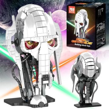 General Grievous Helmet Building Set - Cyborg Commander Model | Collectible Display Blocks for Adults & Children Gifts