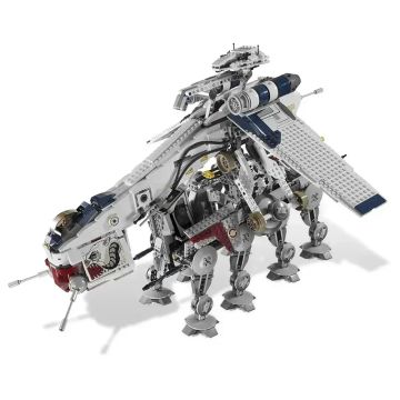 Republic Dropship with AT-OT Walker Building Set - Space Transport Vehicle | Military Walker Carrier Blocks