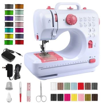 Beginner Sewing Machine - 12 Built-in Stitches, Automatic Winding, Portable Multi-Functional | Home Crafting Kit with Extension Table