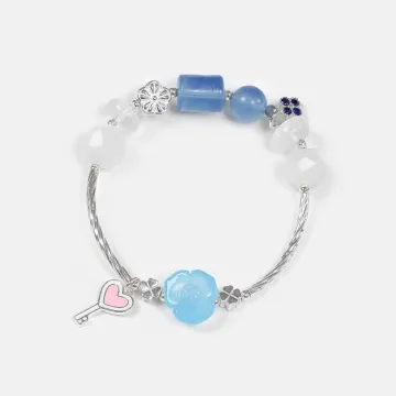 Aquamarine Healing Bracelet for Women – Calming Crystal Gift for Peace & Serenity, Meditation, Emotional Support –  – Main View