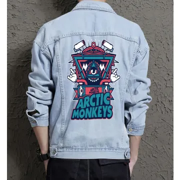 Arctic Monkeys Jean Jacket for Men – Gift for Music Fans – Christmas Gift - Light Blue - Main View