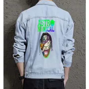 Astro Jean Jacket for Men – Gift for Streetwear Fans – Birthday Present - Light Blue - Main View