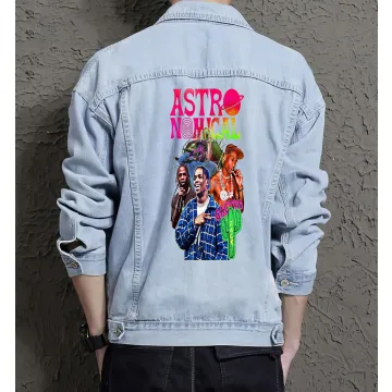 Astro Jean Jacket for Men – Gift for Streetwear Fans – Birthday Present - Light Blue - Main View