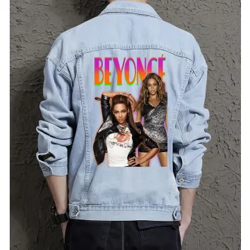 Beyoncé Jean Jacket for Men – Gift for Music Fans – Christmas Gift - Light Blue - Main View