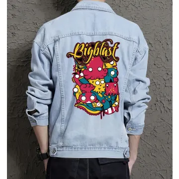 Big Blast Jean Jacket for Men – Gift for Teen Boys – Christmas Gift - Light Blue - Main View