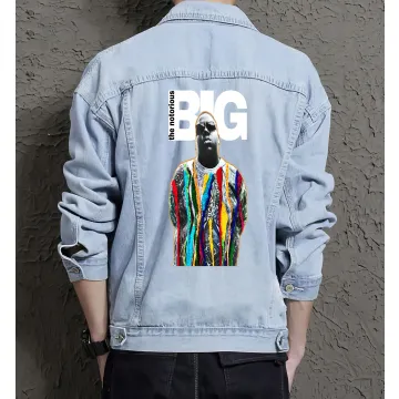 Big Jean Jacket for Men – Gift for Streetwear Fans – Christmas Gift - Light Blue - Main View