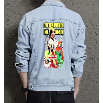 Billie Eilish Jean Jacket for Men – Gift for Music Fans – Christmas Gift - Light Blue - Main View