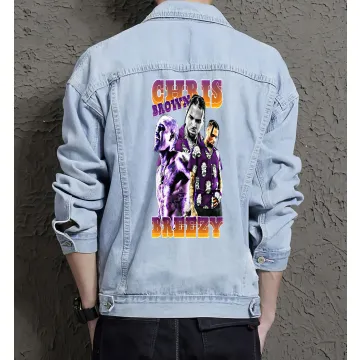 Breezy Jean Jacket for Men – Gift for Streetwear Fans – Back-to-school Gift - Light Blue - Main View