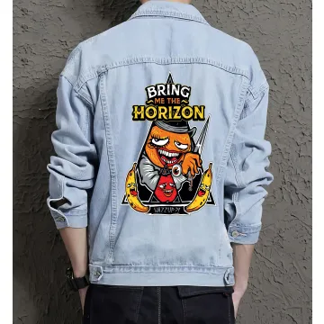 Bring Me the Horizon Jean Jacket for Men – Gift for Music Fans – Christmas Gift - Light Blue - Main View