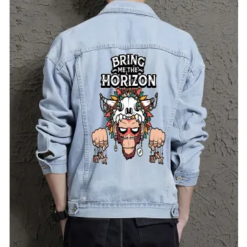 Bring Me the Horizon Jean Jacket for Men – Gift for Music Fans – Christmas Gift - Light Blue - Main View
