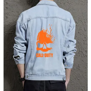 Call of Duty Denim Jacket for Men – Gift for Gamers – Christmas Present - Light Blue - Main View