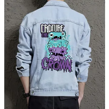 Capture the Crown Jean Jacket for Men – Gift for Teen Boys – Christmas Gift - Light Blue - Main View