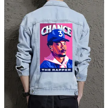 Chance Jean Jacket for Men – Gift for Streetwear Fans – Birthday Present - Light Blue - Main View