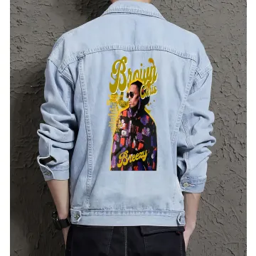 Chris Breezy Jean Jacket for Men – Gift for Music Fans – Christmas Gift - Light Blue - Main View