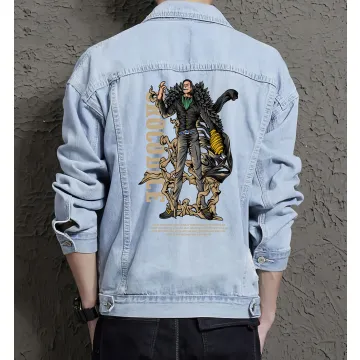 Crocodile Jean Jacket for Men – Gift for Teen Boys – Back-to-school Gift - Light Blue - Main View