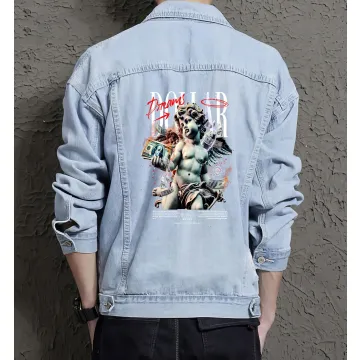 Dollar Dreamskid Jean Jacket for Men – Gift for Urban Teens – Birthday Present - Light Blue - Main View